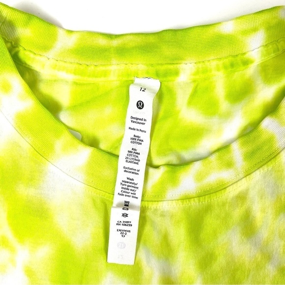 lululemon All Yours Crop Tank Tie Dye Eccentric Green - Picture 10 of 12